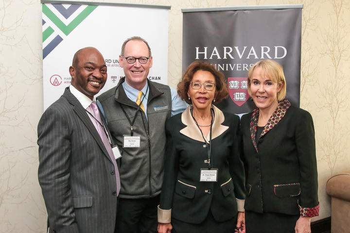 Group photo with Emmanuel Akyeampong, Paul Farmer, Tshepo Motsepe, Helen Rees in South Africa for a Conference
