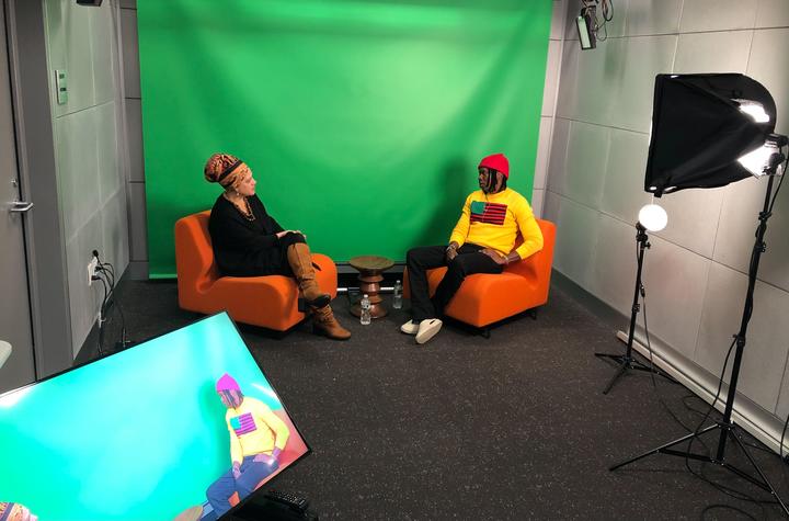 Nelson Makamo and Sarah Clunis Interview in Cabot Library Studio