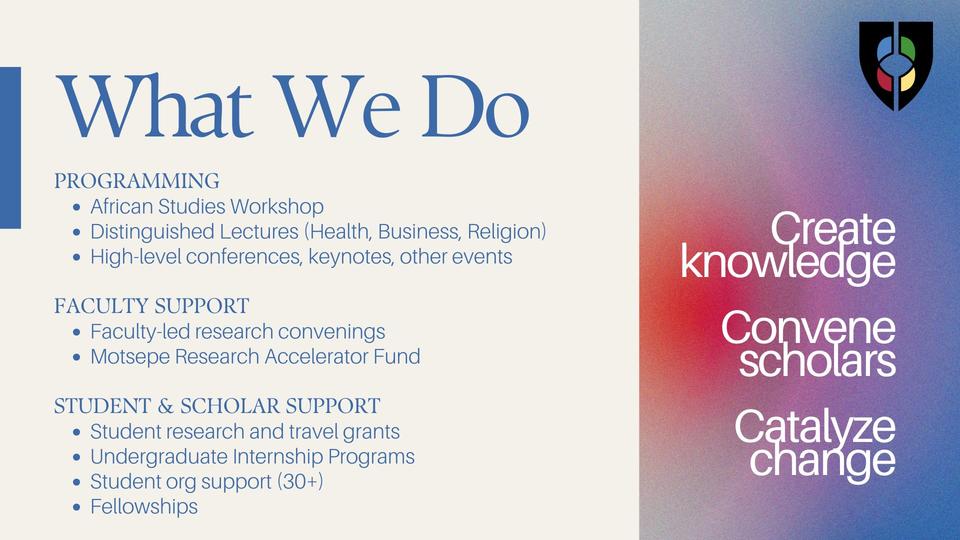 What we do